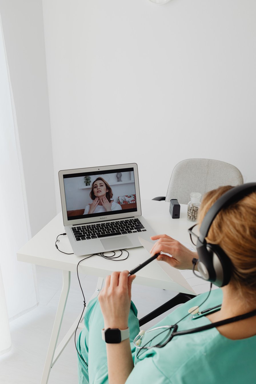 Woman Doing Teleconsultation